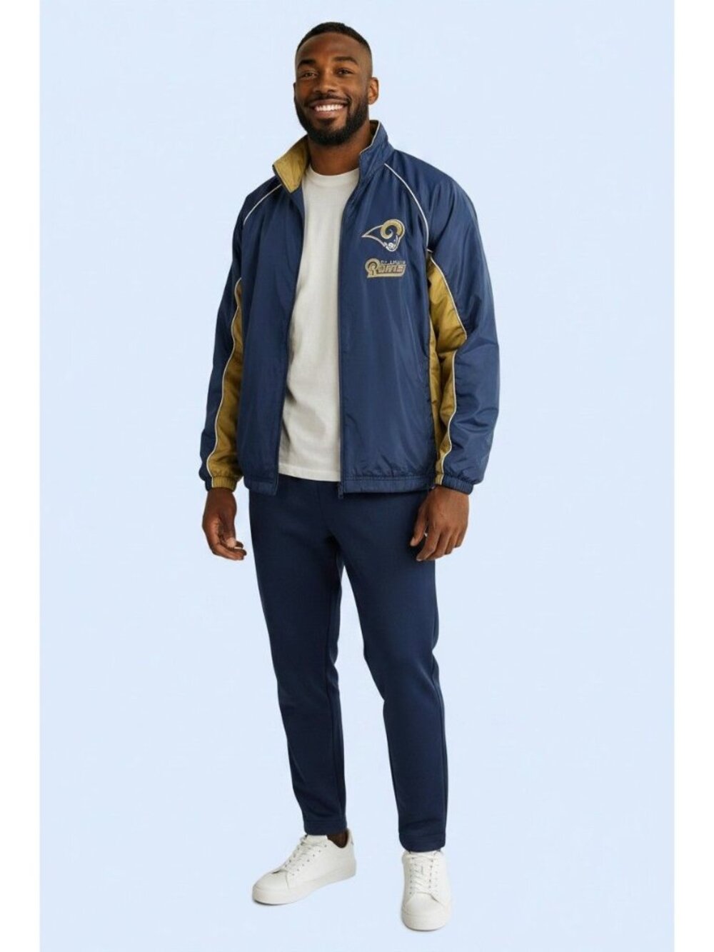Vintage NFL G-III Apparel St. Louis RAMS zippered jacket size L